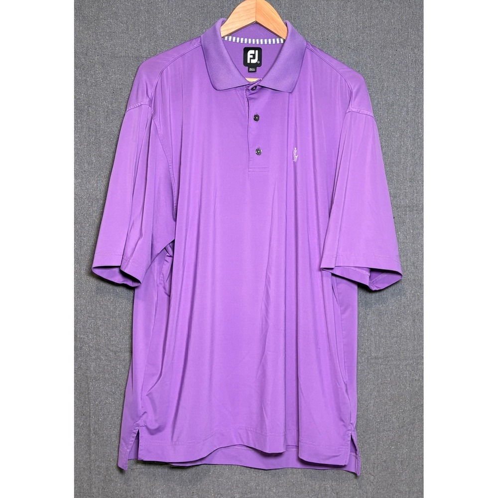 FootJoy Mens ProDry Performance Golf Polo Shirt Purple Stretch Size Large